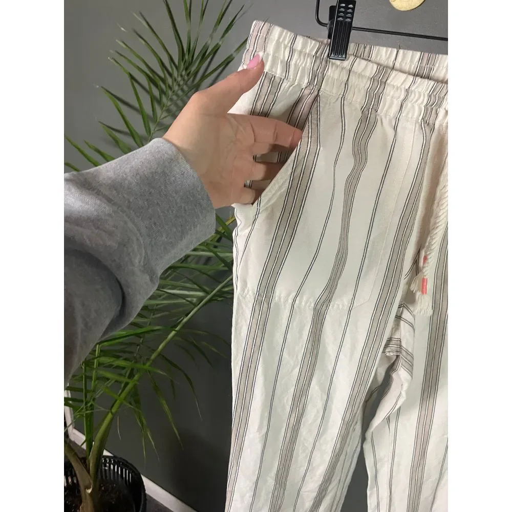 J Jill Love Linen Striped Wide Leg Beach Summer Casual Trouser Size S - Picture 6 of 7